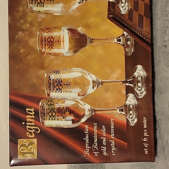 Vintage 6 Crystal Jewel-Tone Stemware Handcrafted in Italy, Ringa, Collectable - Picture 5 of 7